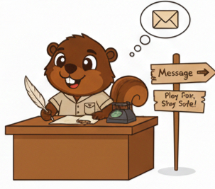 Hunter the Beaver ready to help